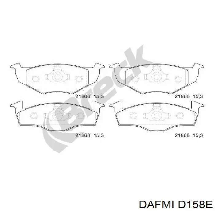 D158E Dafmi pastillas de freno delanteras