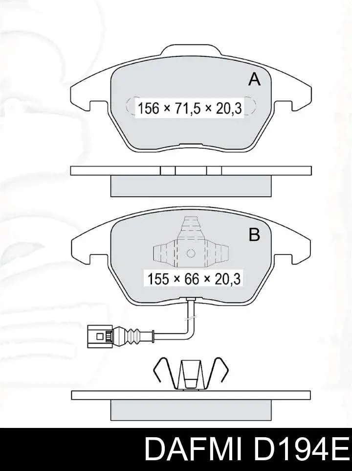 D194E Dafmi Pastillas delanteras