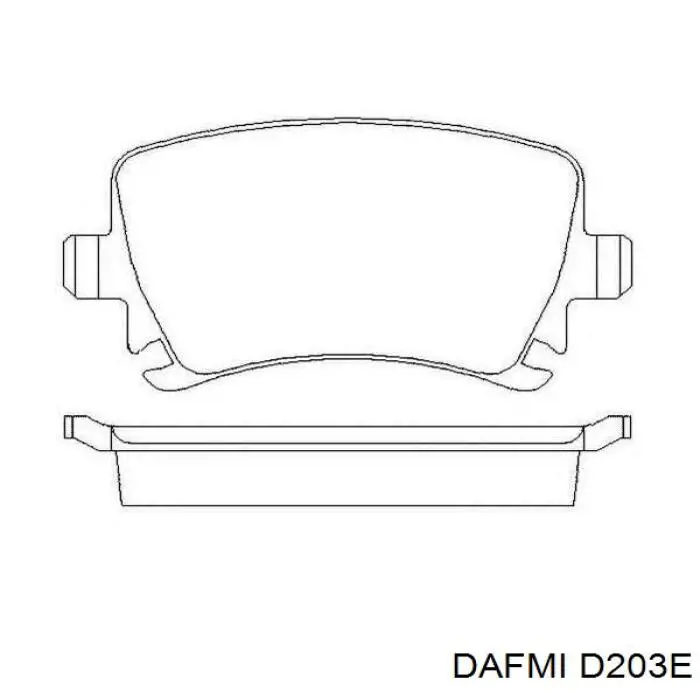 D203E Dafmi Pastillas freno traseras