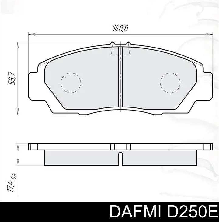 D250E Dafmi Pastillas delanteras