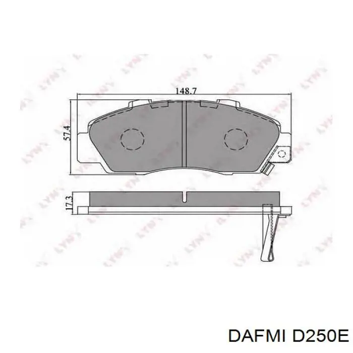 Comprar D250E Dafmi Pastillas delanteras de freno