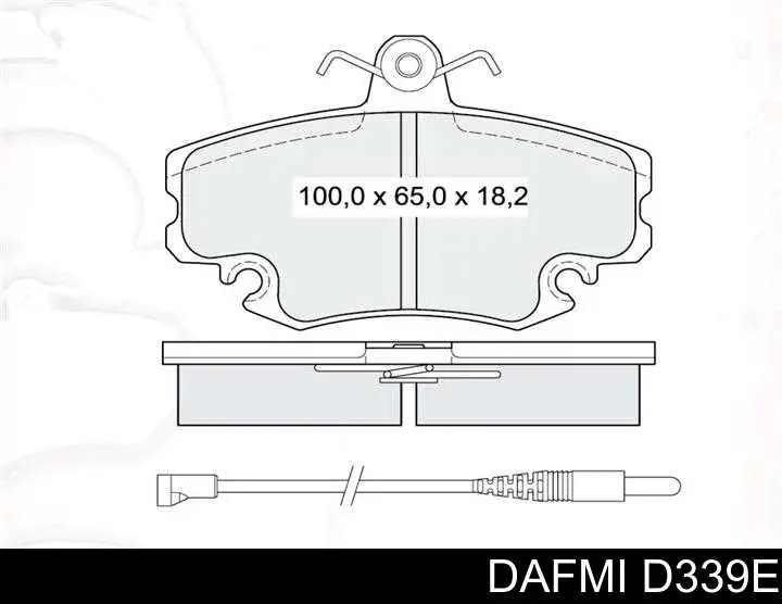 D339E Dafmi Pastillas delanteras