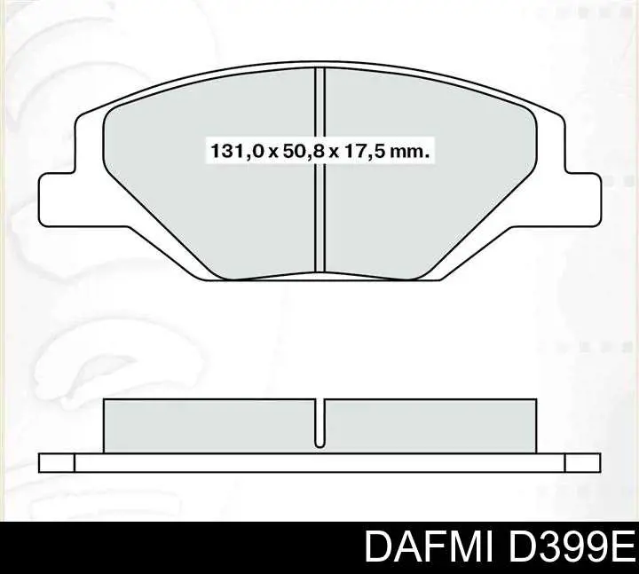 D399E Dafmi Pastillas delanteras