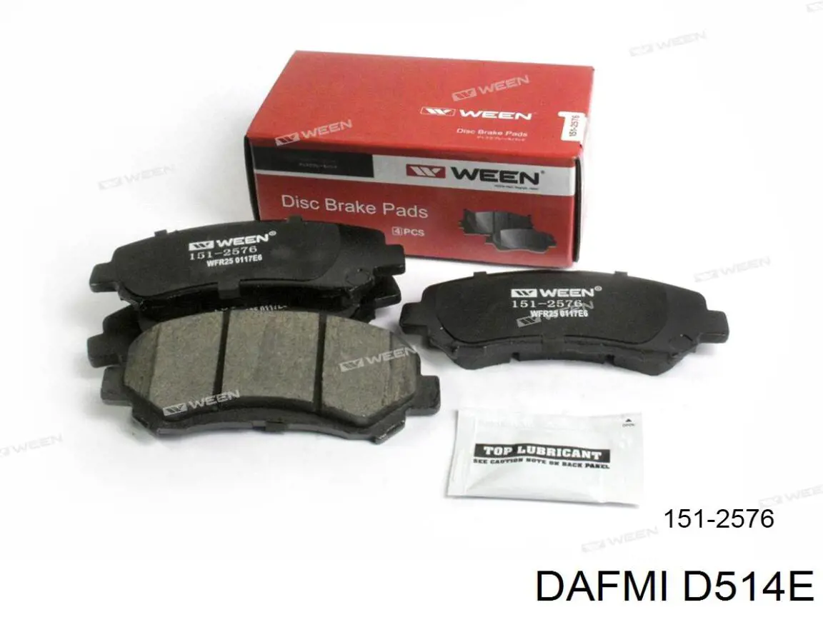 Pastillas de freno D514E Dafmi