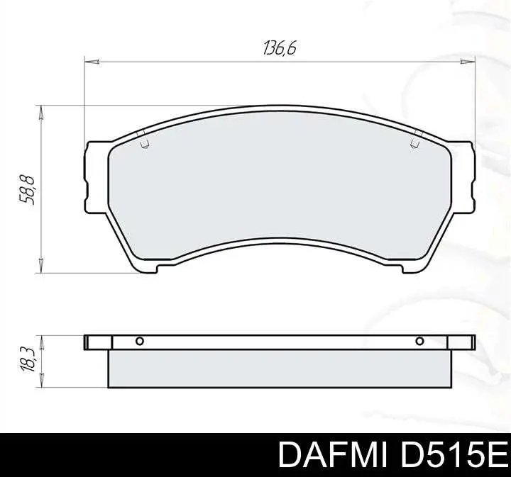 D515E Dafmi Pastillas delanteras