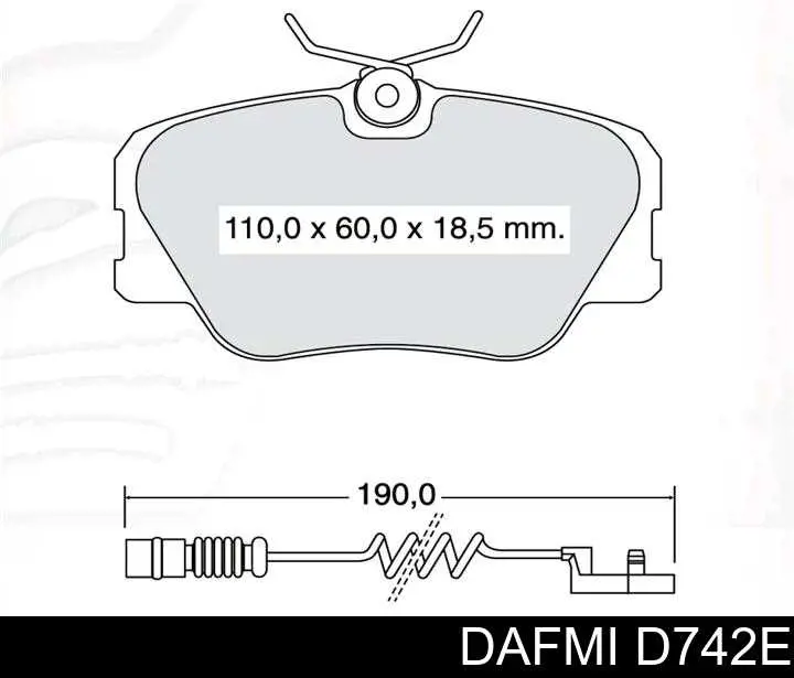 D742E Dafmi Pastillas delanteras
