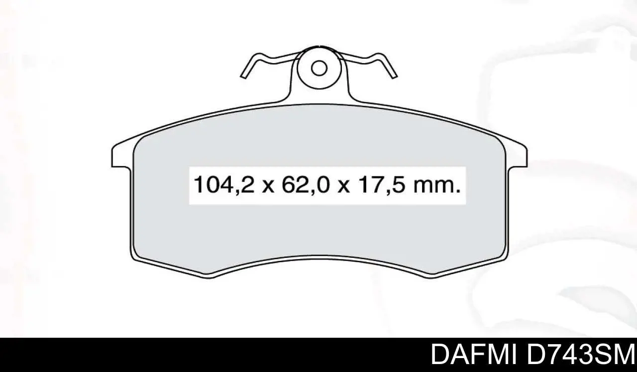 Comprar D743SM Dafmi Pastillas delanteras de freno