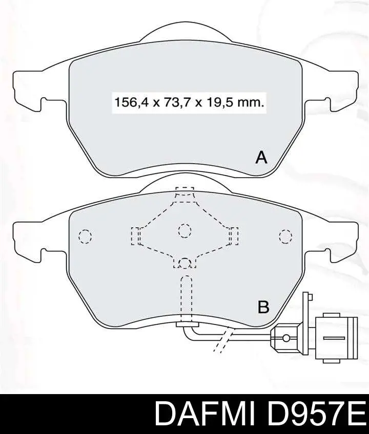 D957E Dafmi Pastillas delanteras