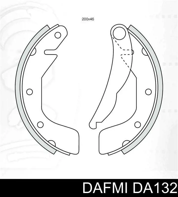 DA132 Dafmi zapatas de frenos de tambor traseras