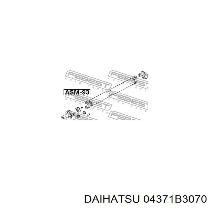 04371B3070 Daihatsu cruceta de árbol de cardán trasero