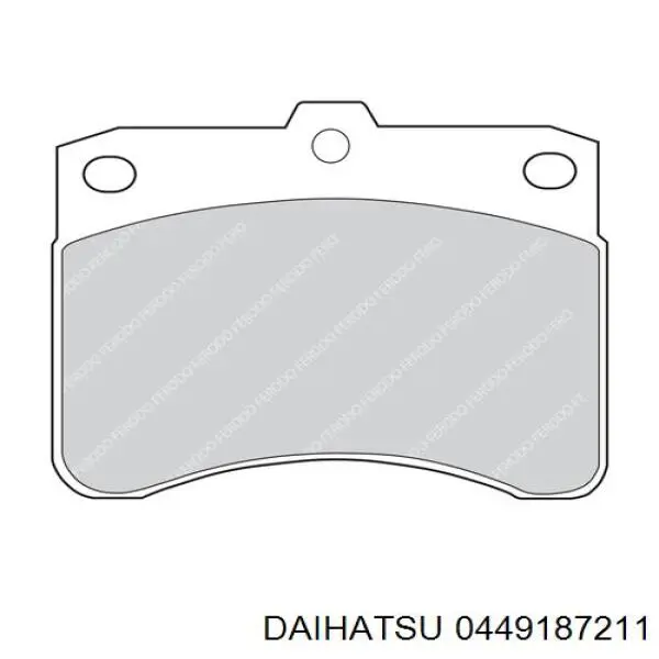 0449187211 Daihatsu pastillas de freno delanteras