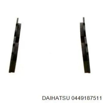 0449187511 Daihatsu pastillas de freno delanteras