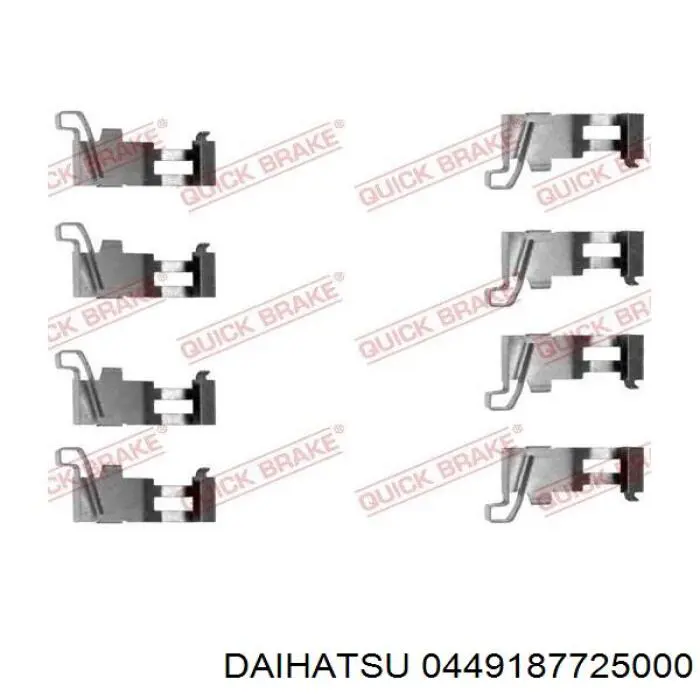 0449187725000 Daihatsu pastillas de freno delanteras