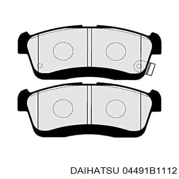 04491B1112 Daihatsu pastillas de freno delanteras