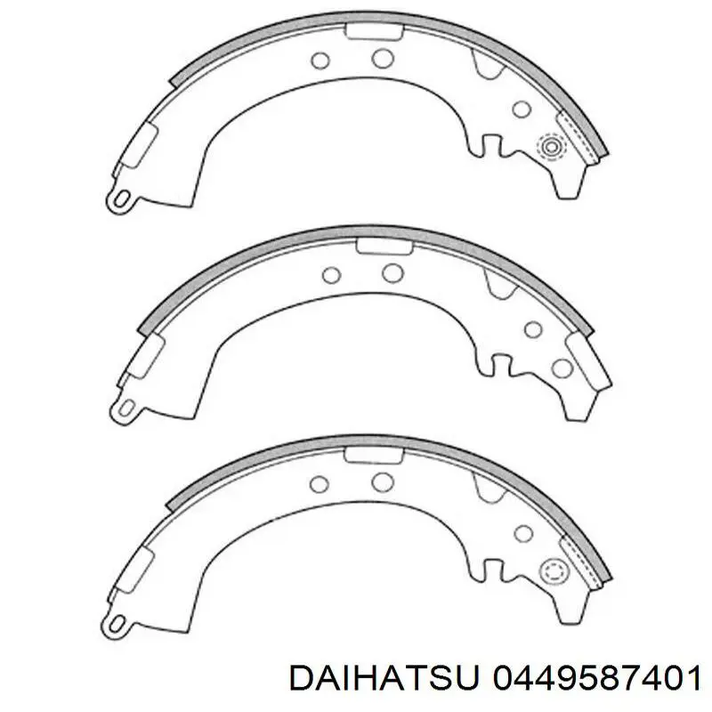 0449587401 Daihatsu zapatas de frenos de tambor traseras