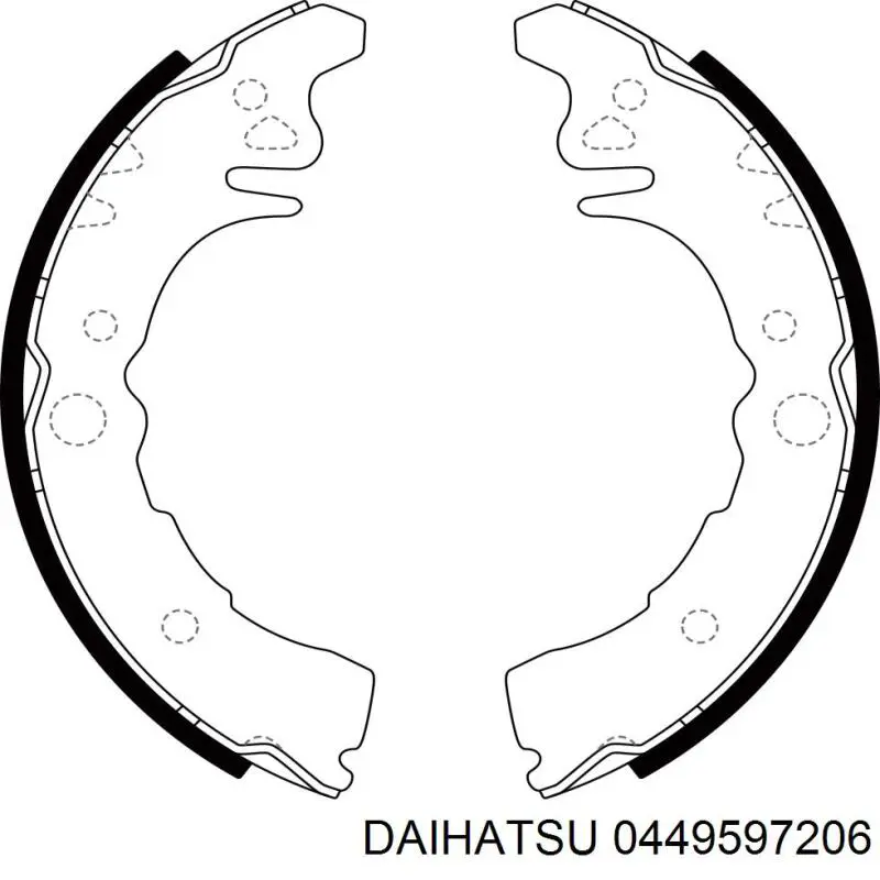 0449597206 Daihatsu zapatas de frenos de tambor traseras