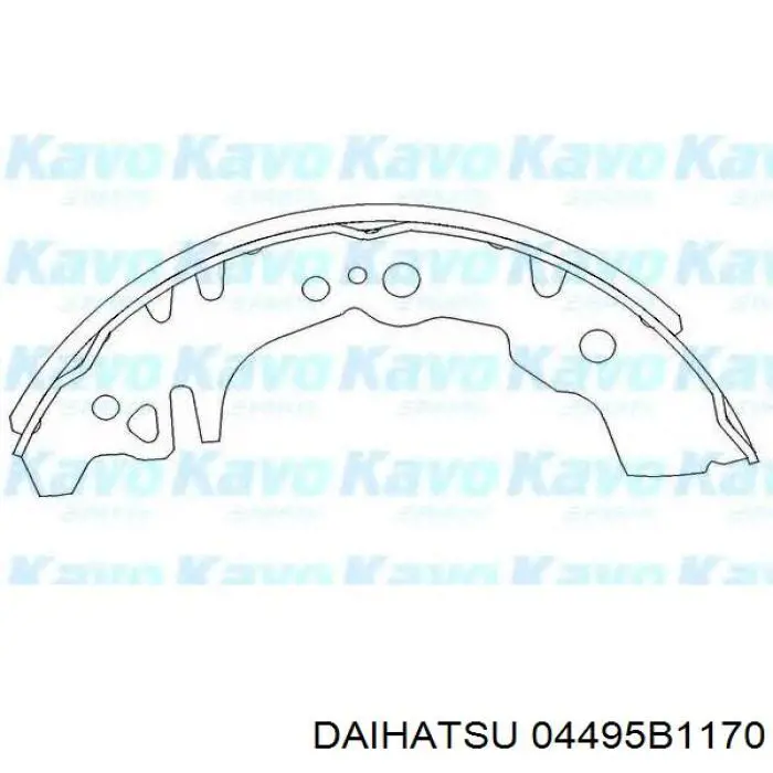 04495B1170 Daihatsu Zapatas de freno de tambor traseras