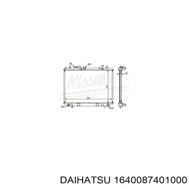 1640087401000 Daihatsu radiador refrigeración del motor