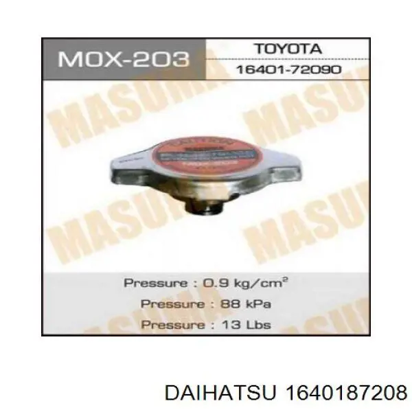 16401-87208 Daihatsu tapa radiador