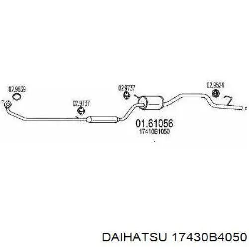 Silencioso trasero para Daihatsu Terios (J2)