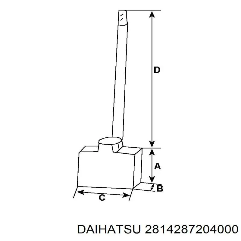 Escobilla de carbón, arrancador Subaru Legacy 3 BE, BH