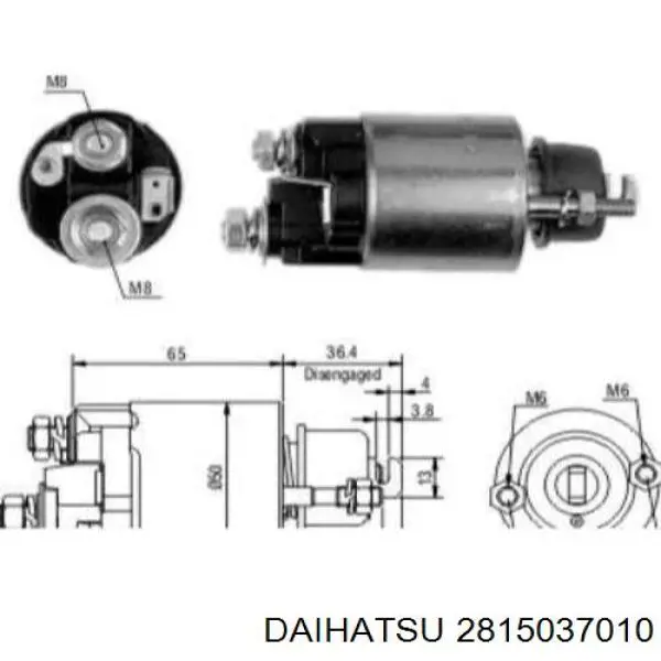 Interruptor magnético, estárter Suzuki Swift 2 AH, AJ