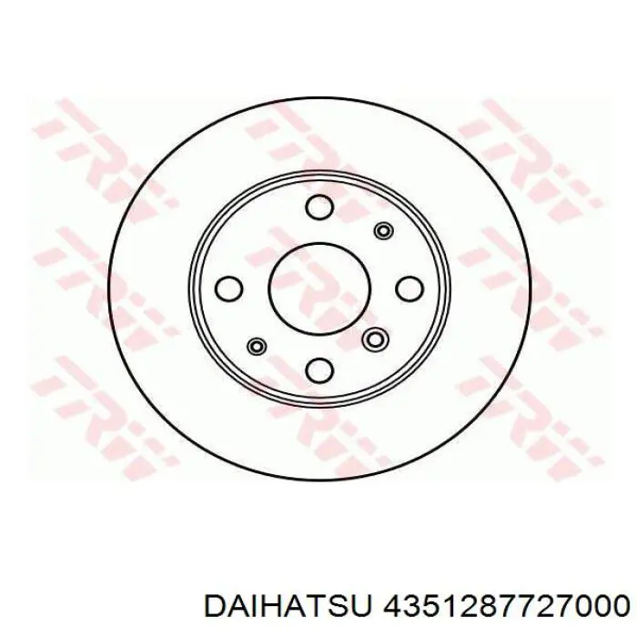 4351287727000 Daihatsu disco de freno delantero