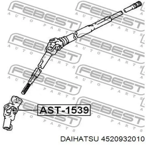 4520932010 Daihatsu columna de direccion eje cardan inferior