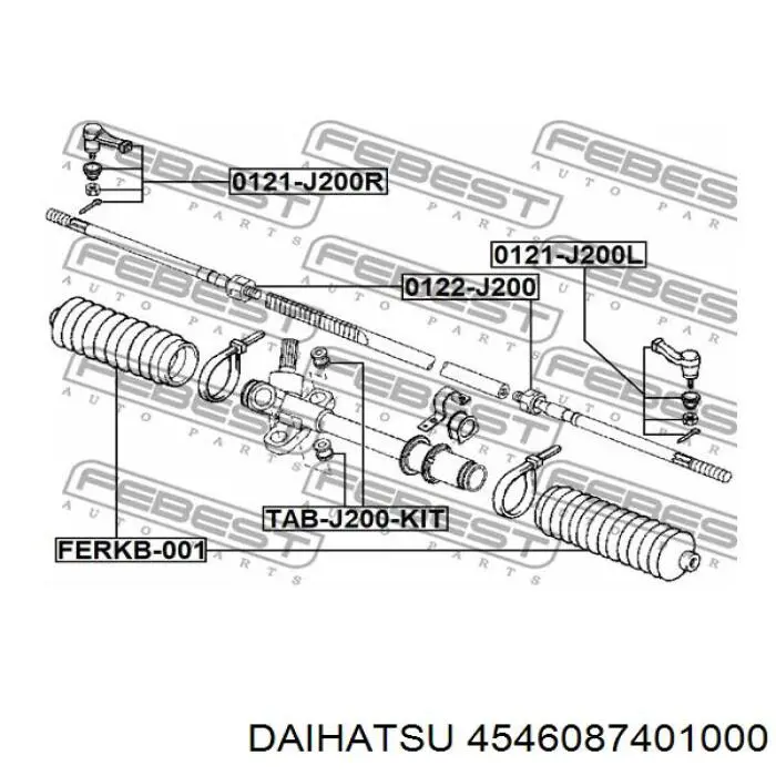 4546087401000 Daihatsu barra de acoplamiento