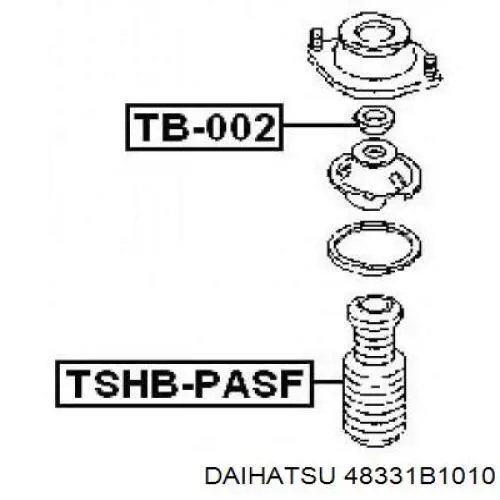 48331B1010 Daihatsu caperuza protectora/fuelle, amortiguador delantero