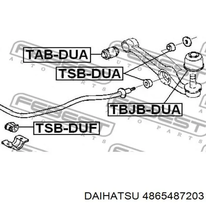 4865487203 Daihatsu silentblock de suspensión delantero inferior