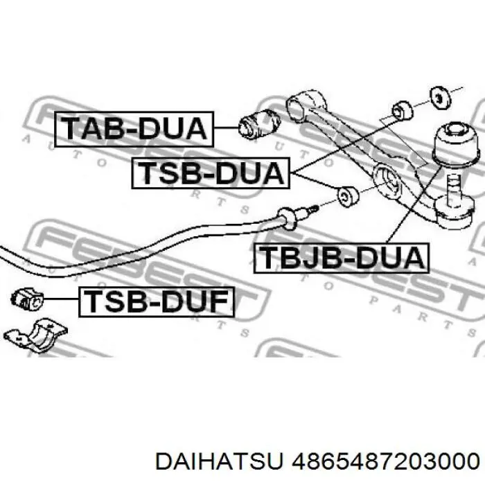 4865487203000 Daihatsu silentblock de suspensión delantero inferior