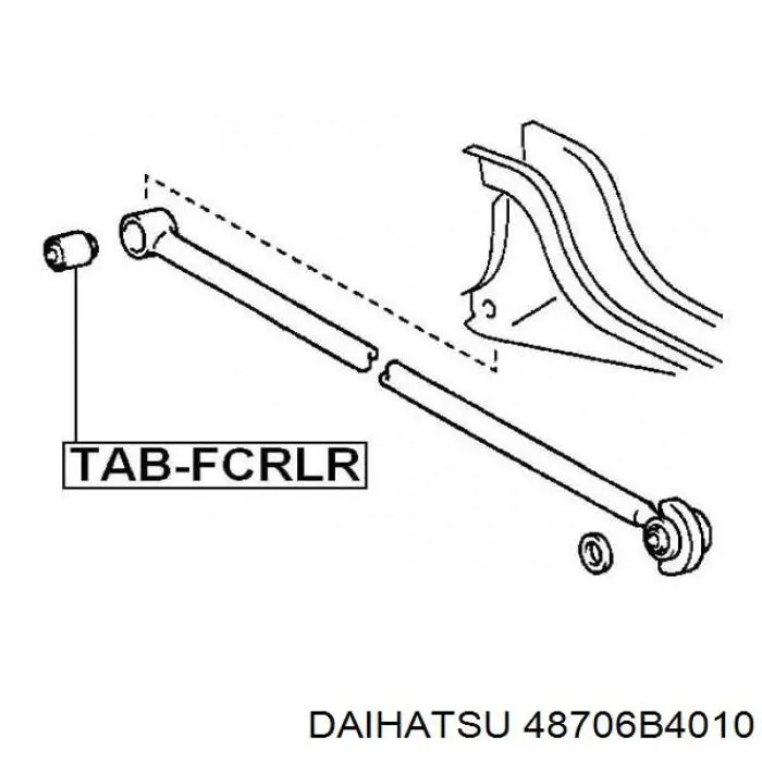 Buje trasero de ballesta trasera Toyota 48706B4010 precio, desde 25,97 EUR