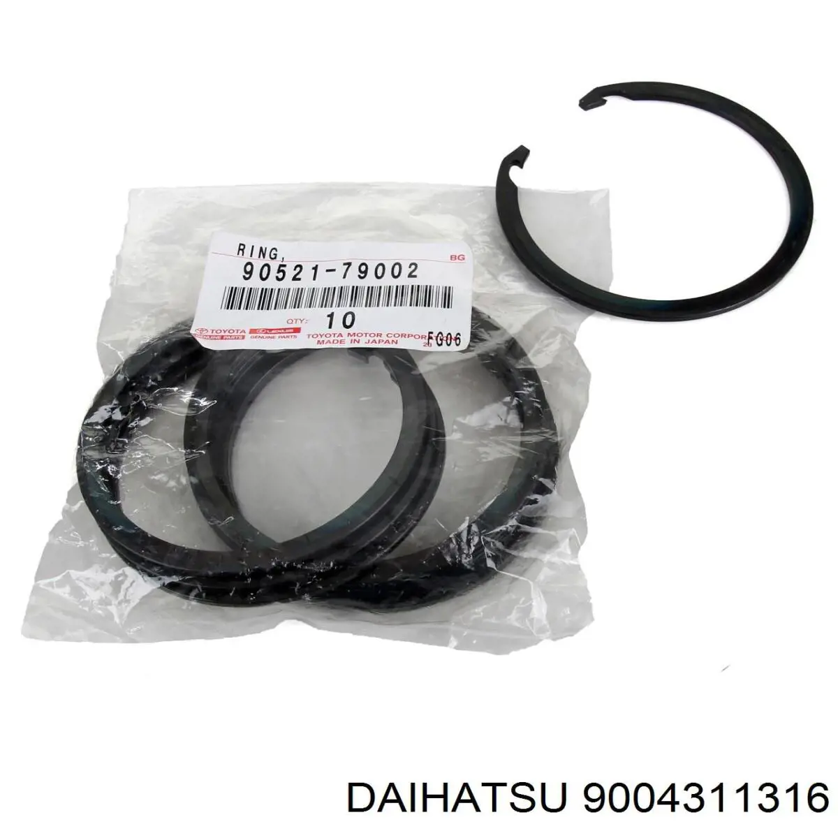 9004311316 Daihatsu anillo retén de semieje, eje delantero, derecho