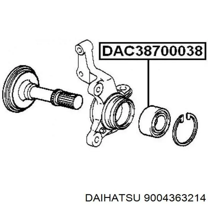 Comprar 9004363214 Daihatsu Cojinete de rueda delantero