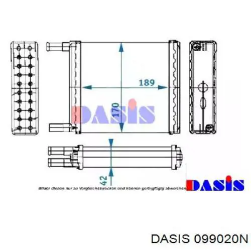  Radiador calefacción Ford Taunus 