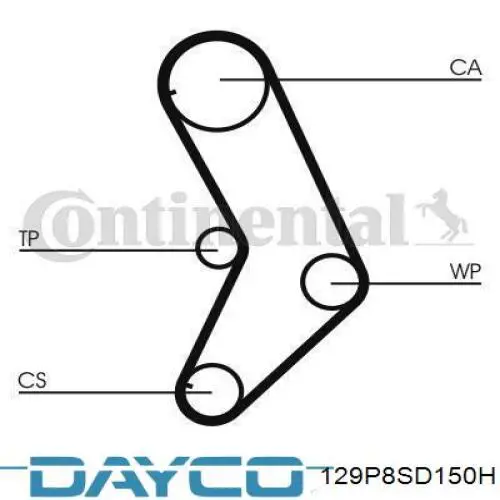 129P8SD150H Dayco correa distribucion