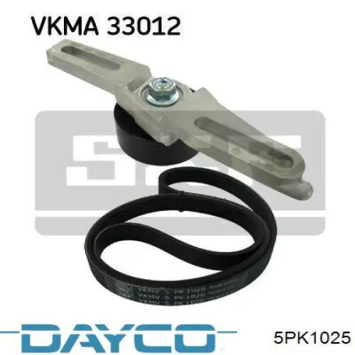 Correa de alternador 5PK1025 Dayco