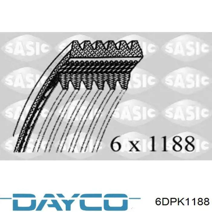 6DPK1188 Dayco correa trapezoidal