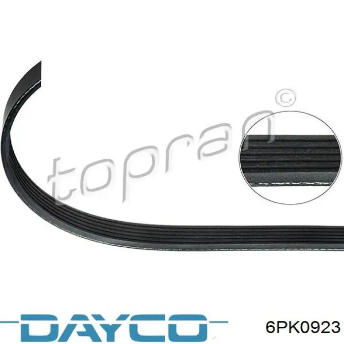 6PK0923 Dayco correa trapezoidal