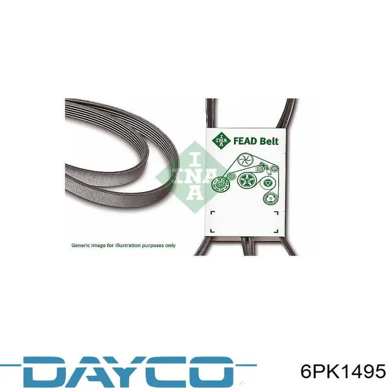 Correa de alternador 6PK1495 Dayco