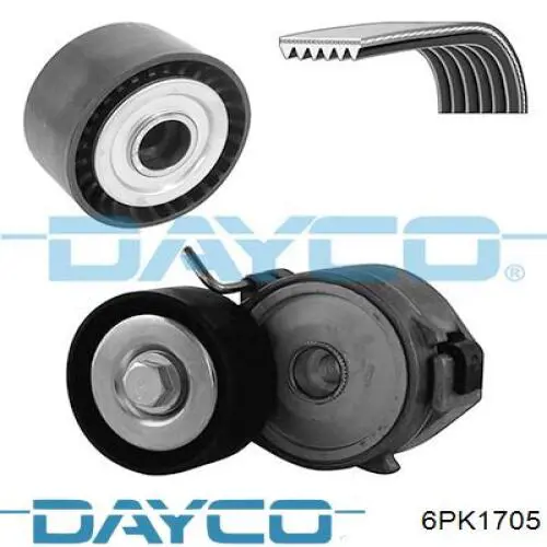 Correa de alternador 6PK1705 Dayco