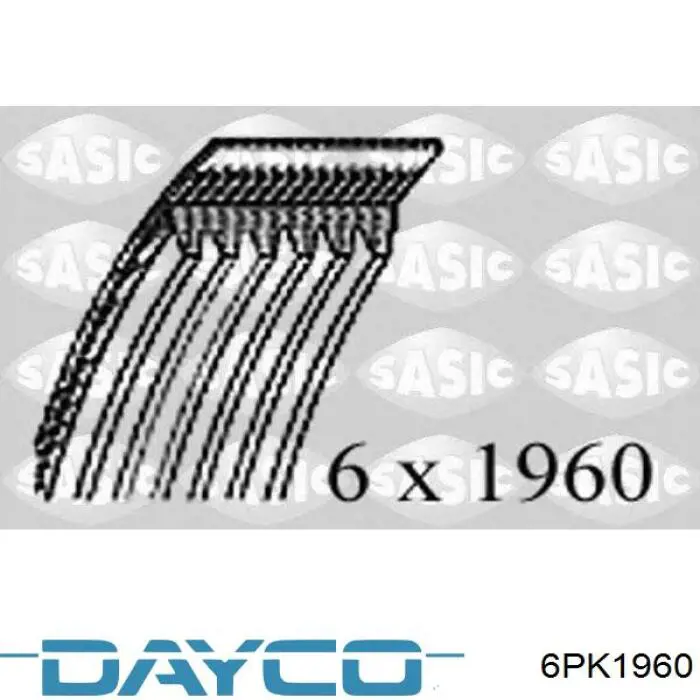 6PK1960 Dayco Correa poly v