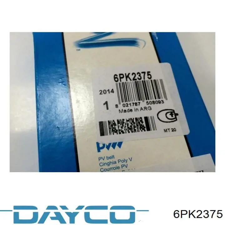 Comprar 6PK2375 Dayco Correa trapezoidal