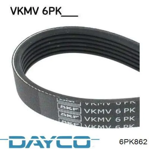 Correa de transmisión trapezoidal Dayco 6PK862 precio, desde 21,16 EUR