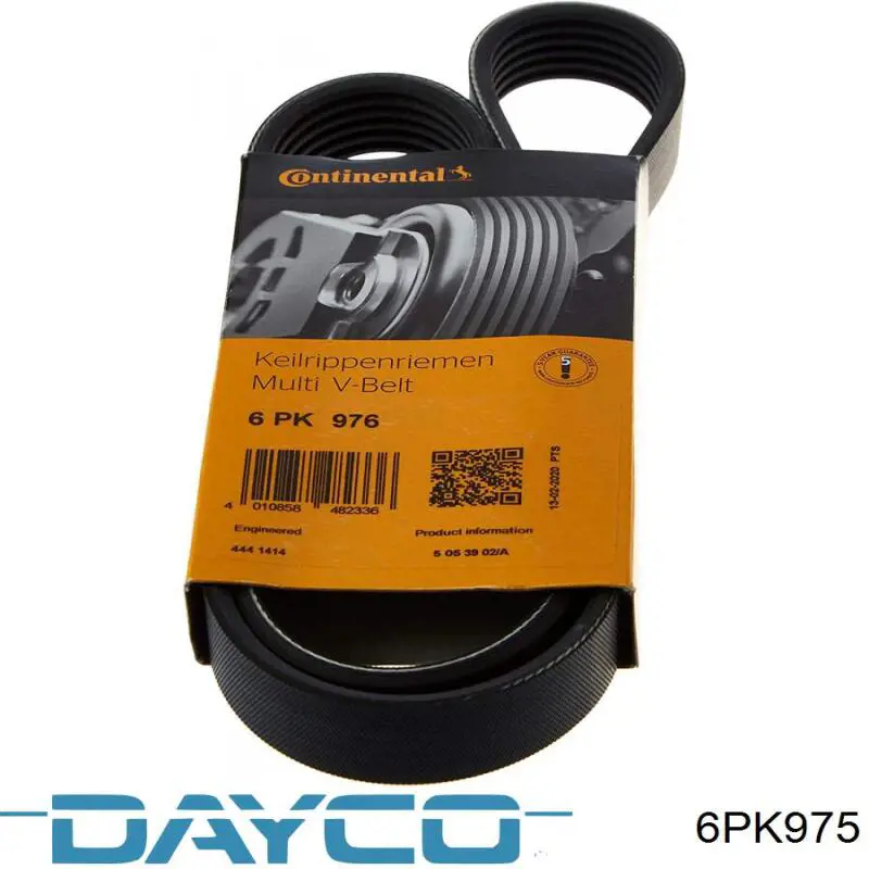 Correa de transmisión trapezoidal Dayco 6PK975 precio, desde 7,67 EUR