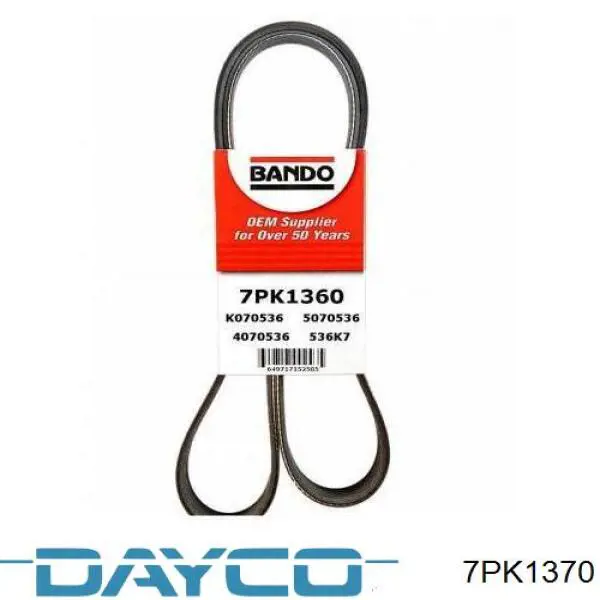 Correa de transmisión trapezoidal Dayco 7PK1370 precio, desde 19,06 EUR