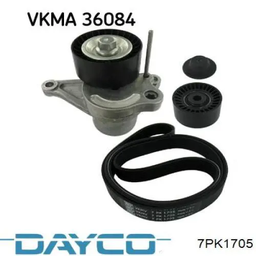 Correa de transmisión trapezoidal Dayco 7PK1705 precio, desde 16,95 EUR