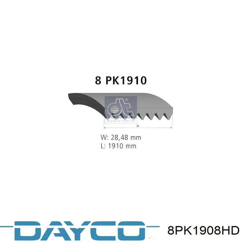 8PK1908HD Dayco Correa poly v