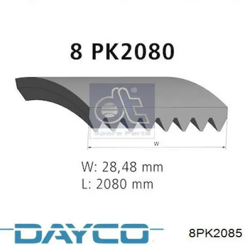Correa de transmisión trapezoidal Dayco 8PK2085 precio, desde 26,03 EUR